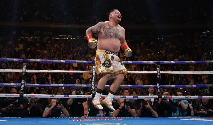 Andy Ruiz Jr in action Andy Ruiz Jr in action