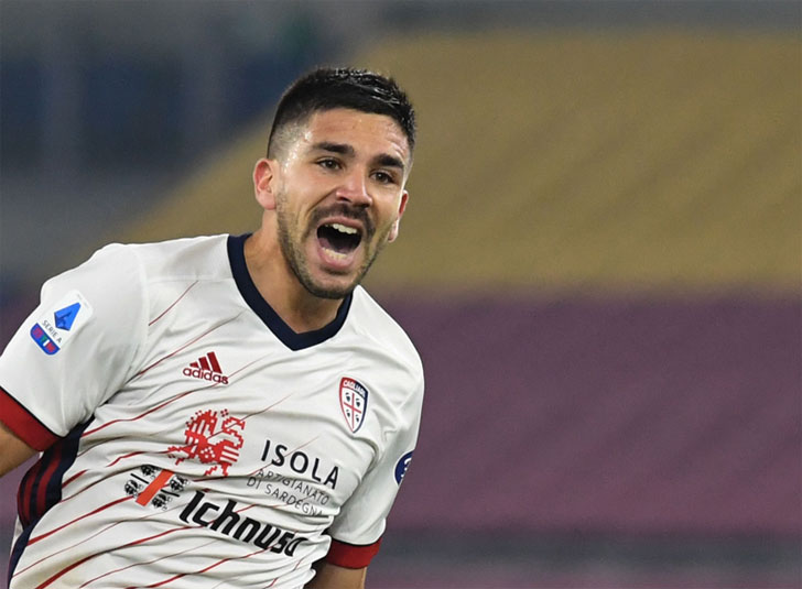 Cagliari forward Giovanni Simeone Cagliari forward Giovanni Simeone