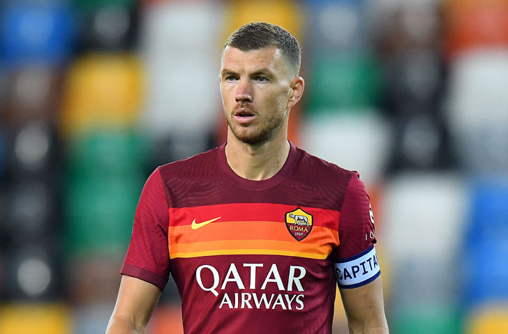 Edin Dzeko of Roma Edin Dzeko of Roma