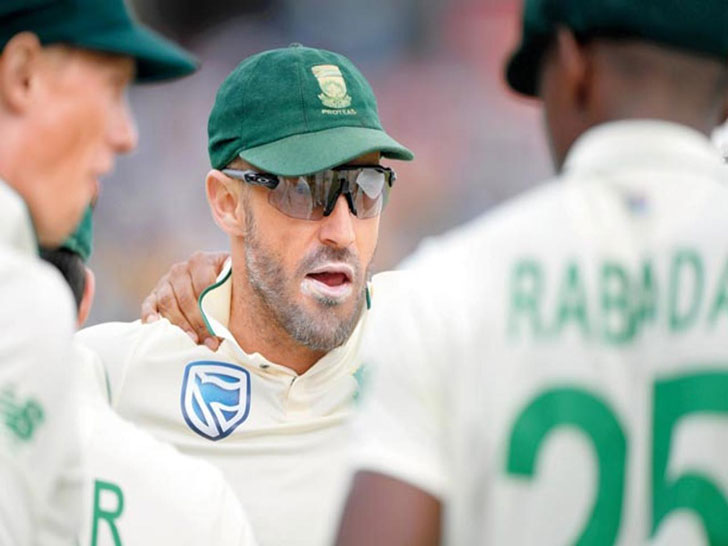 Faf du Plessis in action for South Africa. Faf du Plessis in action for South Africa.