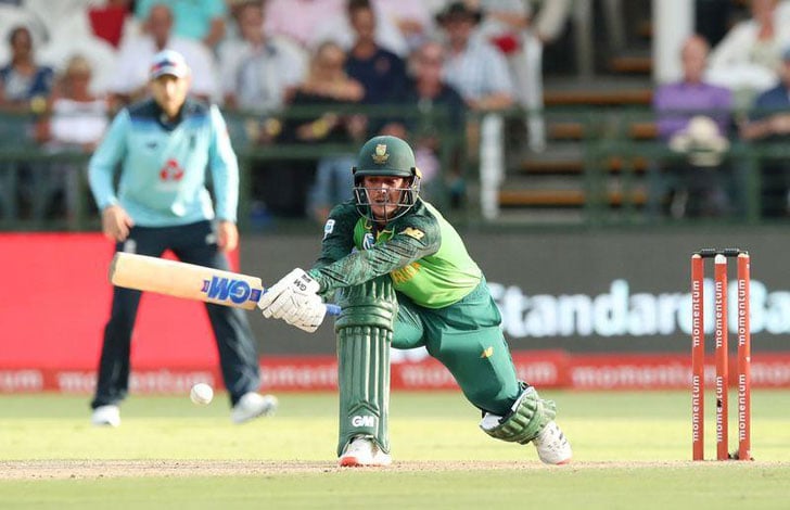 Quinton de Kock in action for South Africa. Quinton de Kock in action for South Africa.