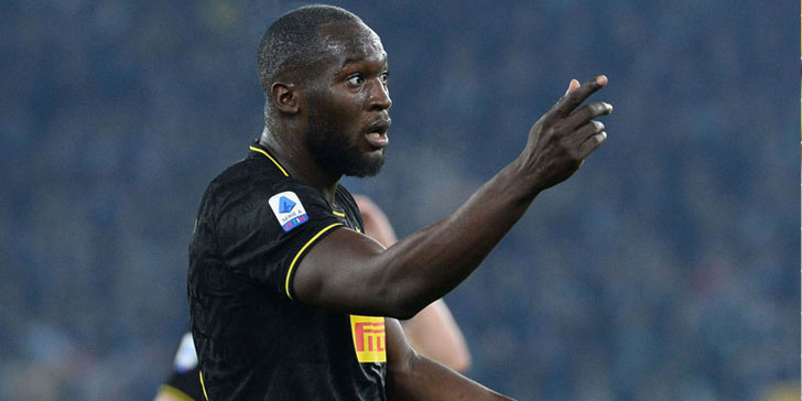 Romelu Lukaku in action for Inter Romelu Lukaku of Inter