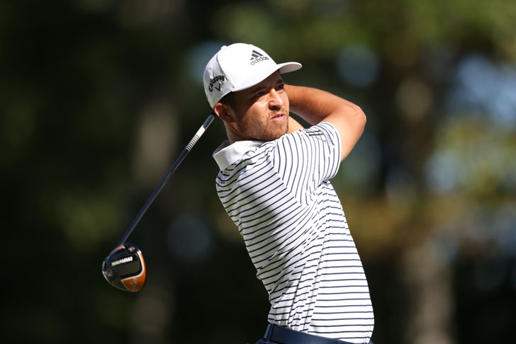 Xander Schauffele in action. Xander Schauffele in action.